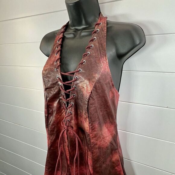 New Fashion Nova Womens Ready For Love Wash Faux Leather Romper Sz Large - Picture 5 of 14